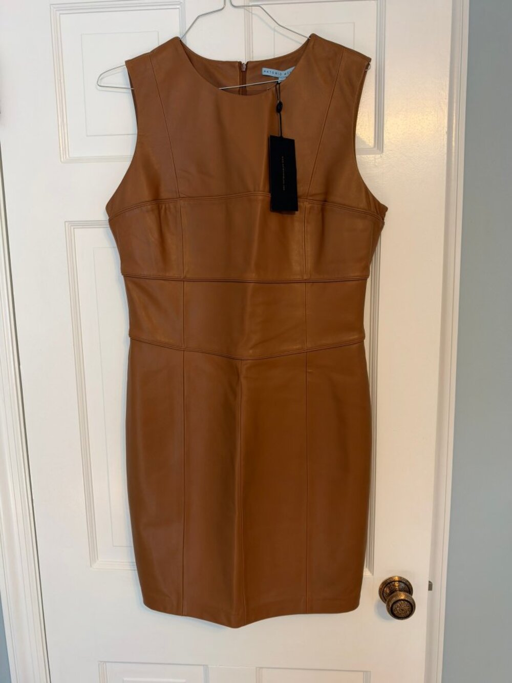 Antonio Melani Brown Leather Dress - NWT - Size 14